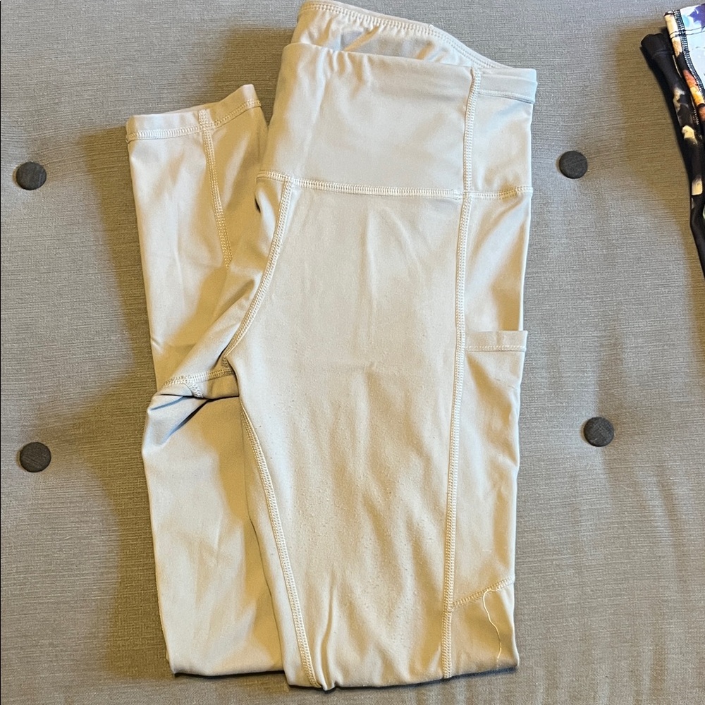 Light Gray/Tan Athletic Leggings